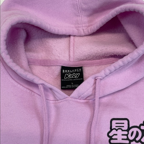 Kirby Pink Tie Dye Sleeve Hoodie BoxLunch Exclusive Graphic Pullover Size L - Picture 2 of 7
